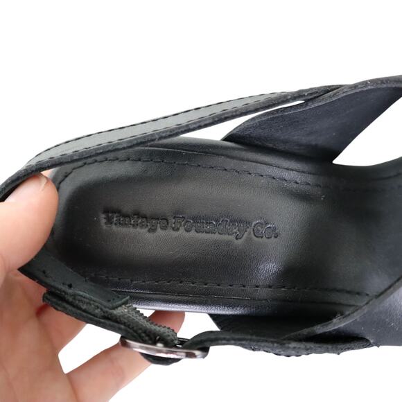 Vintage Foundry Co Womens Odelle Block Heel Sandal Size 7 Square Toe Leather - Picture 4 of 11